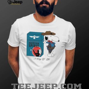 Snoopy Cowboy Natural American Spirit Cigarette Style T Shirt