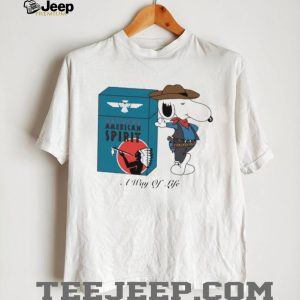 Snoopy Cowboy Natural American Spirit Cigarette Style T Shirt