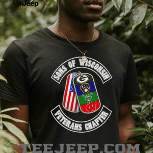 Sons Of Wisconsin Veterans Chapter USA Flag Dog Tags T Shirt