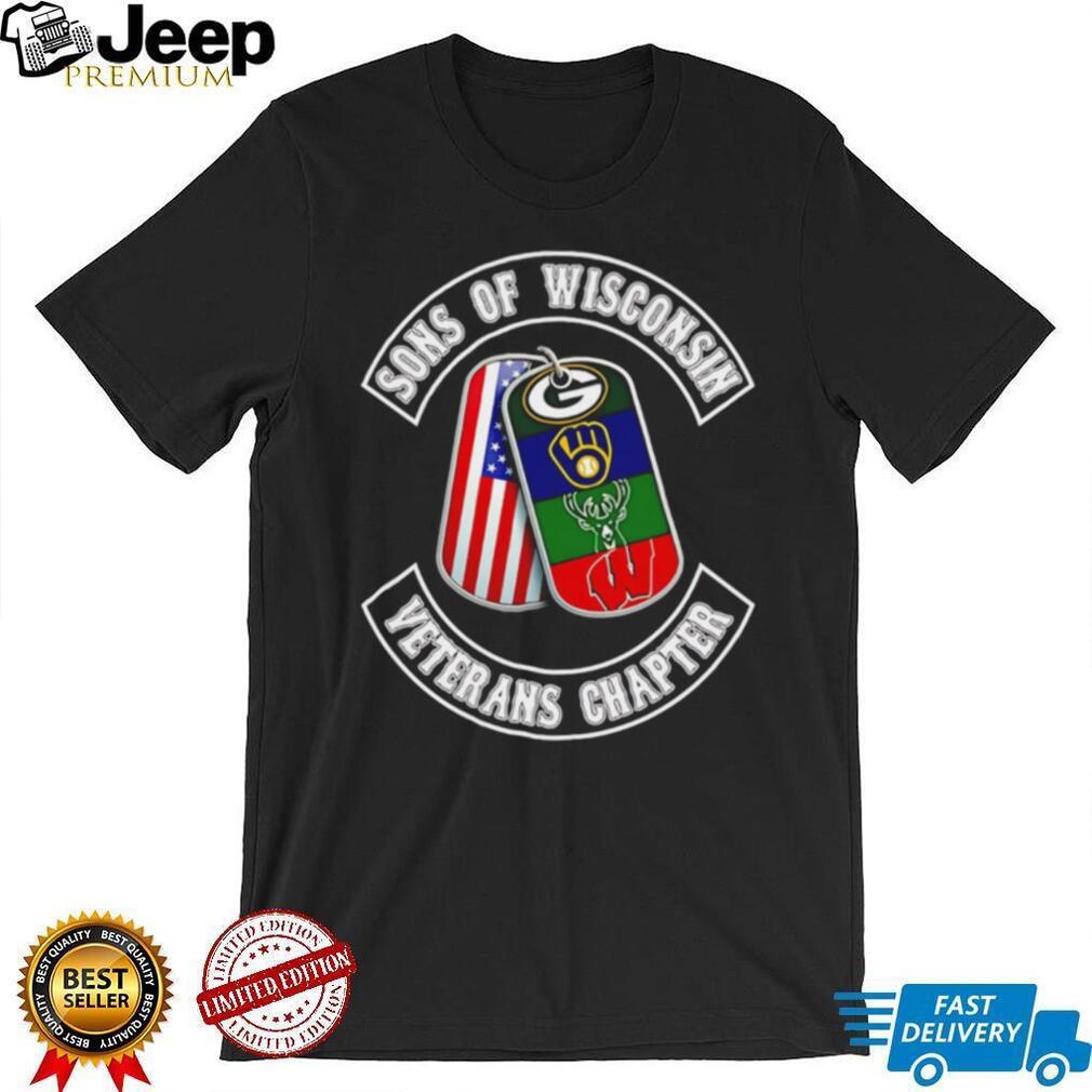 Sons Of Wisconsin Veterans Chapter USA Flag Dog Tags T Shirt Sons Of Wisconsin Veterans Chapter USA Flag Dog Tags T Shirt