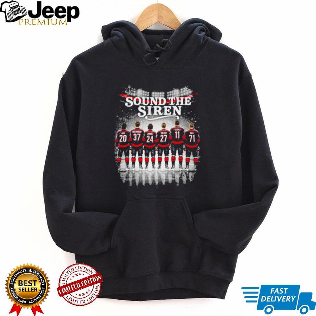 Sound The Siren Carolina Hurricanes Hockey Team Roster T Shirt Sound The Siren Carolina Hurricanes Hockey Team Roster T Shirt