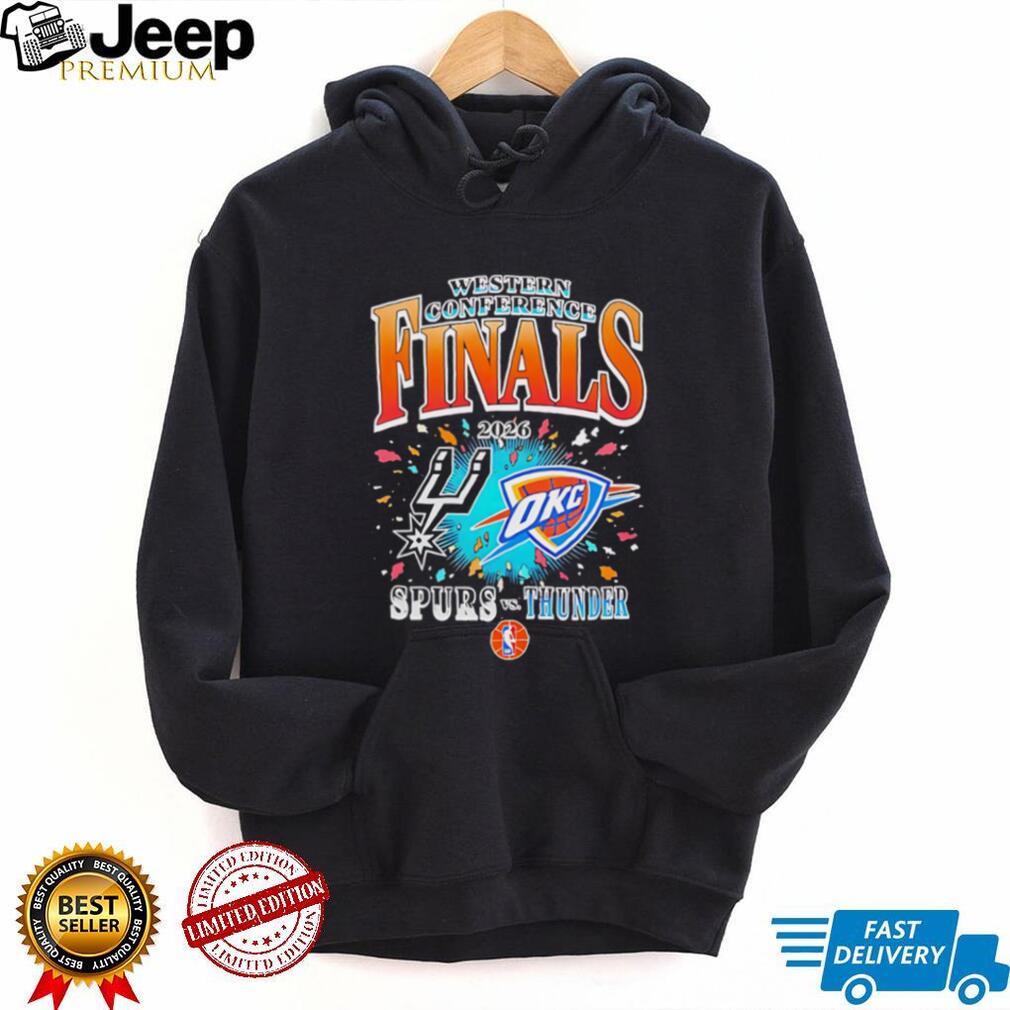 Spurs Vs Thunder 2026 Western Conference Finals Basketball T Shirt Spurs Vs Thunder 2026 Western Conference Finals Basketball T Shirt