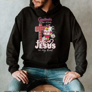 St Louis Cardinals In My Veins Jesus In My Heart Mascot T Shirt