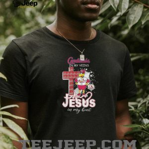 St Louis Cardinals In My Veins Jesus In My Heart Mascot T Shirt