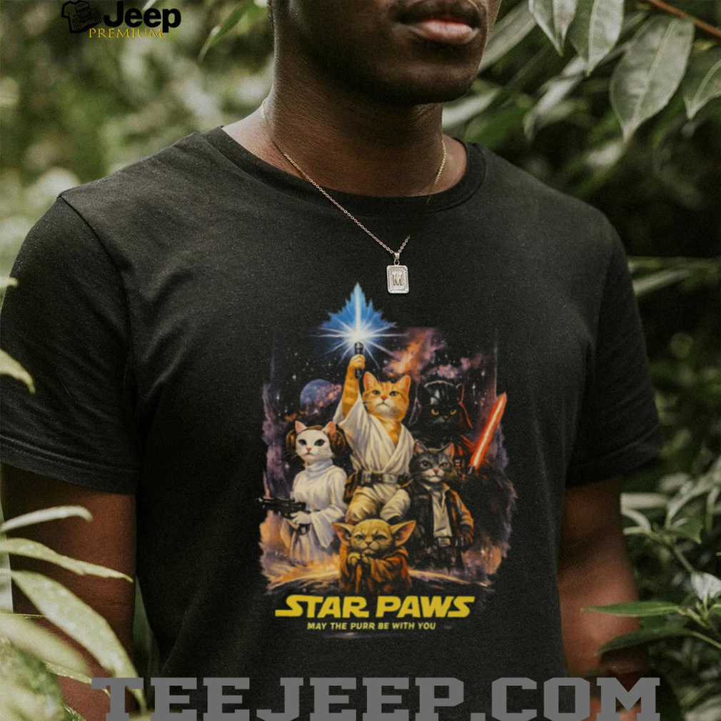 Star Paws May The Purr Be With You Sci Fi Cat Movie Parody T Shirt Star Paws May The Purr Be With You Sci Fi Cat Movie Parody T Shirt