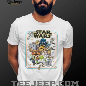 Star Wars Muppets Mashup Galaxy Characters Vintage Style T Shirt