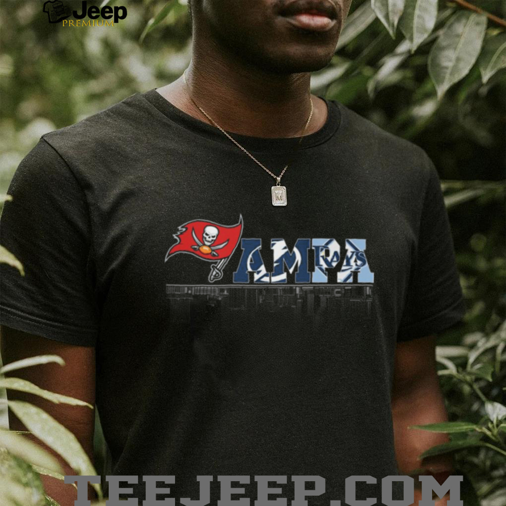 Tampa Bay City Skyline Sports Teams Buccaneers Rays Lightning Graphic T Shirt Tampa Bay City Skyline Sports Teams Buccaneers Rays Lightning Graphic T Shirt