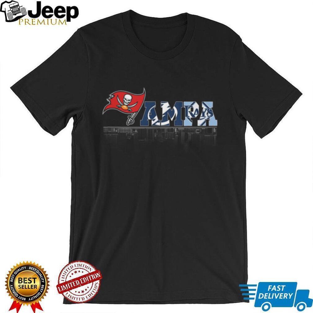 Tampa Bay City Skyline Sports Teams Buccaneers Rays Lightning Graphic T Shirt Tampa Bay City Skyline Sports Teams Buccaneers Rays Lightning Graphic T Shirt