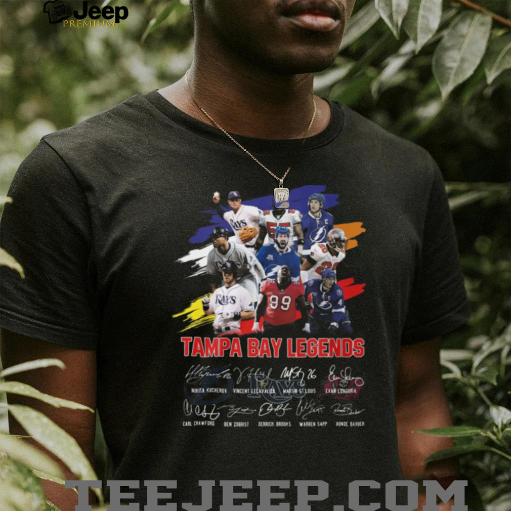 Tampa Bay Legends Signatures Buccaneers Rays Lightning Multi Sport T Shirt Tampa Bay Legends Signatures Buccaneers Rays Lightning Multi Sport T Shirt