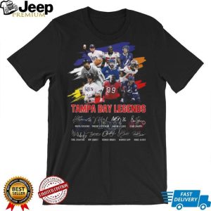Tampa Bay Legends Signatures Buccaneers Rays Lightning Multi Sport T Shirt