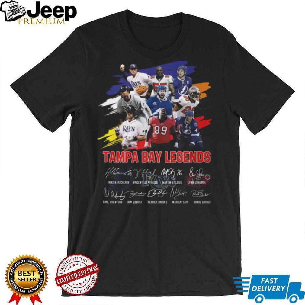 Tampa Bay Legends Signatures Buccaneers Rays Lightning Multi Sport T Shirt Tampa Bay Legends Signatures Buccaneers Rays Lightning Multi Sport T Shirt