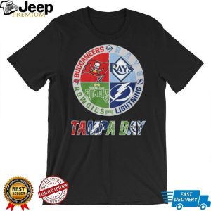 Tampa Bay Sports Fan Logo Circle Buccaneers Rays Rowdies Lightning T Shirt