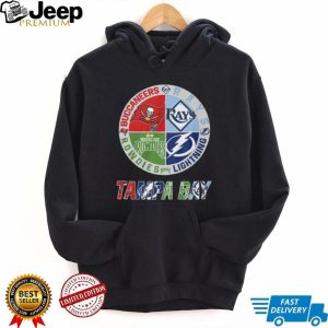 Tampa Bay Sports Fan Logo Circle Buccaneers Rays Rowdies Lightning T Shirt