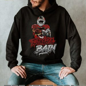 Tampa Football Bain Helmet Red White Graffiti Style Athlete T Shirt