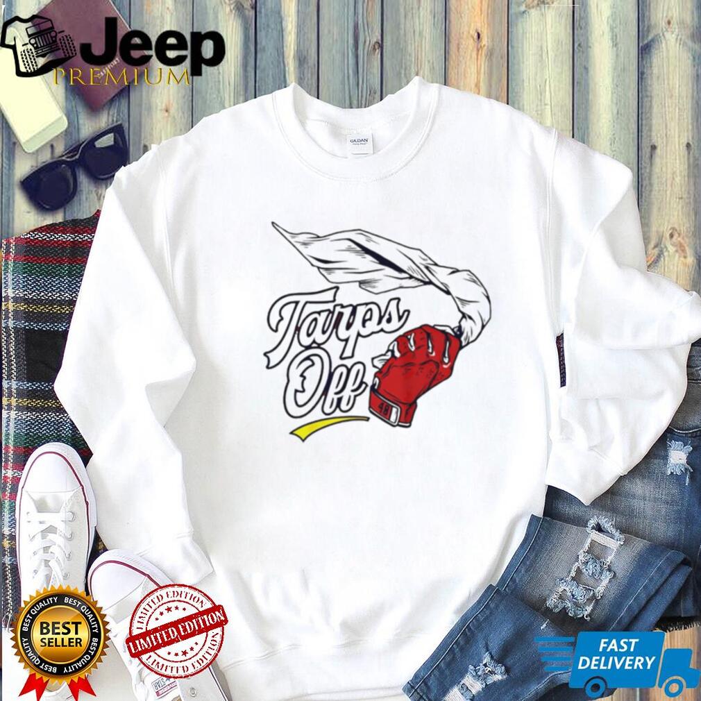 Tarps Off Red Baseball Glove Sports Celebration T Shirt Tarps Off Red Baseball Glove Sports Celebration T Shirt