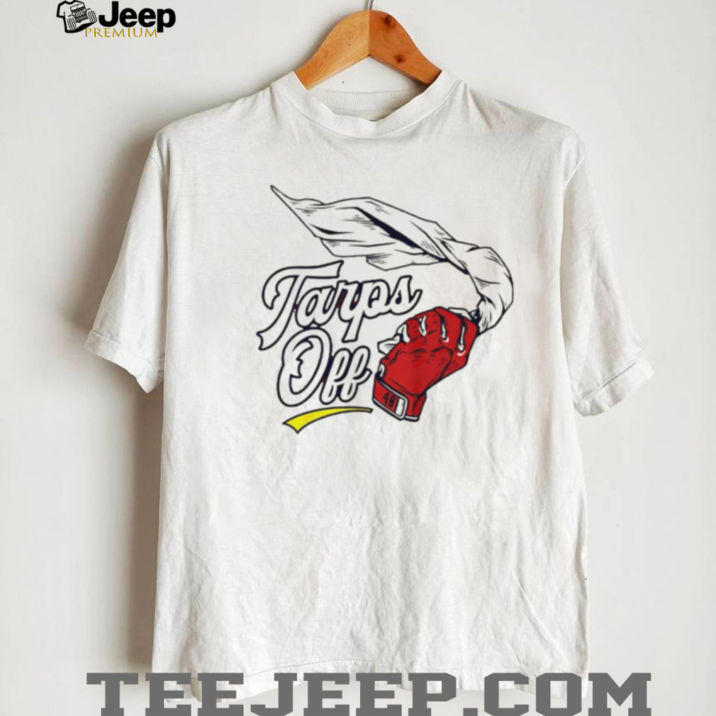 Tarps Off Red Baseball Glove Sports Celebration T Shirt Tarps Off Red Baseball Glove Sports Celebration T Shirt