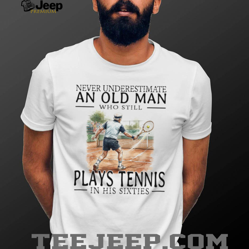 Tennis Player Old Man in His Sixties Sports Graphic T Shirt Tennis Player Old Man in His Sixties Sports Graphic T Shirt