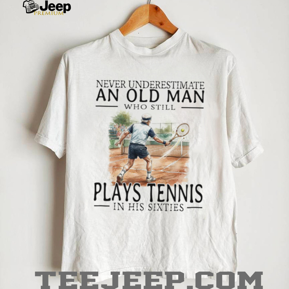 Tennis Player Old Man in His Sixties Sports Graphic T Shirt Tennis Player Old Man in His Sixties Sports Graphic T Shirt