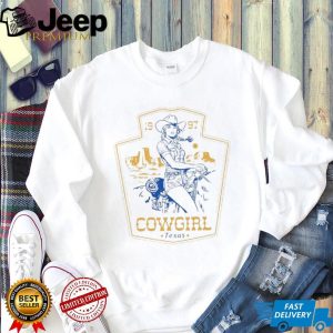 Texas Cowgirl Vintage 1997 Desert Western Landscape White T Shirt