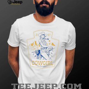 Texas Cowgirl Vintage 1997 Desert Western Landscape White T Shirt