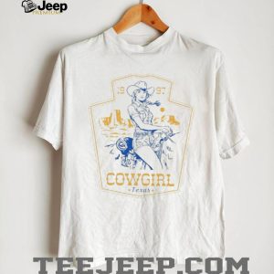 Texas Cowgirl Vintage 1997 Desert Western Landscape White T Shirt