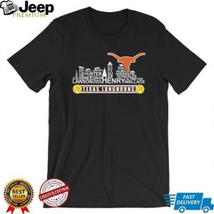 Texas Longhorns Skyline City Word Art Softball T Shirt