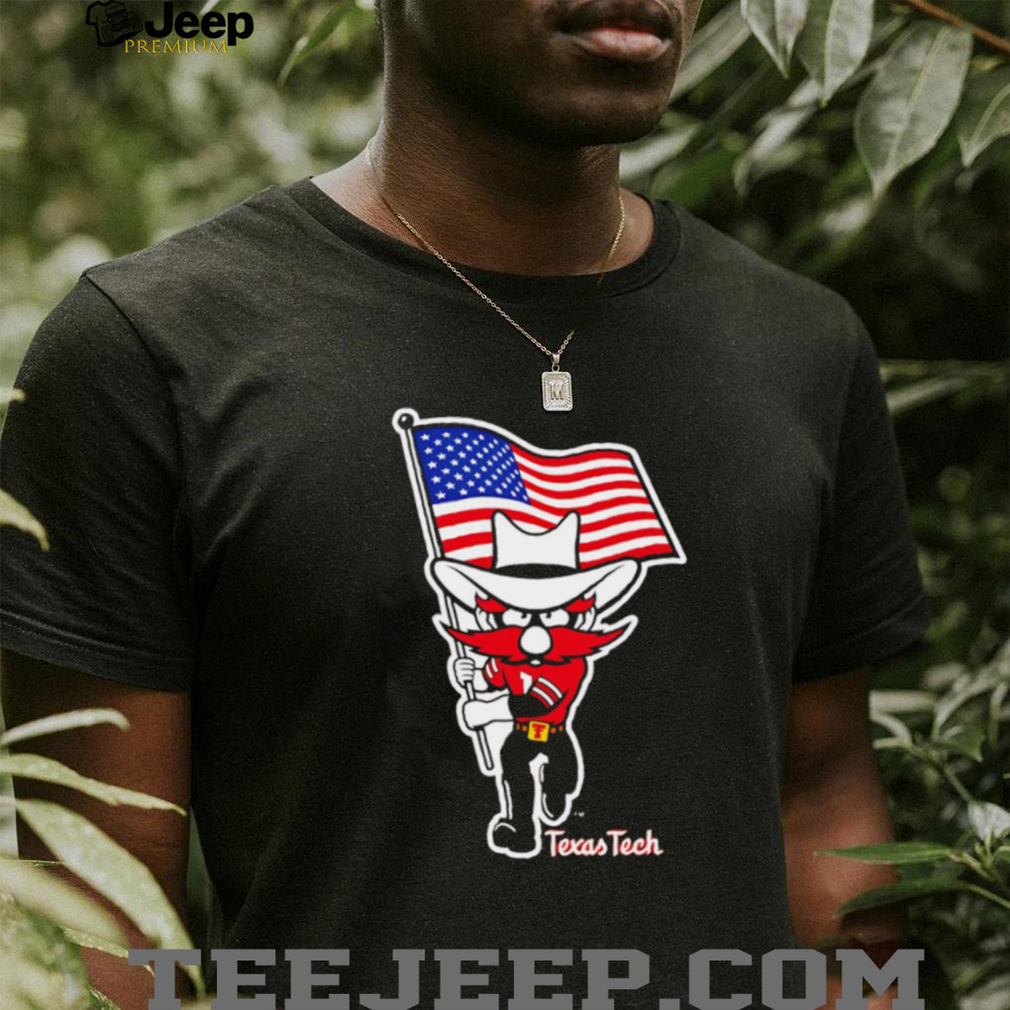 Texas Tech Red Raiders Mascot American Flag Patriotic T Shirt Texas Tech Red Raiders Mascot American Flag Patriotic T Shirt