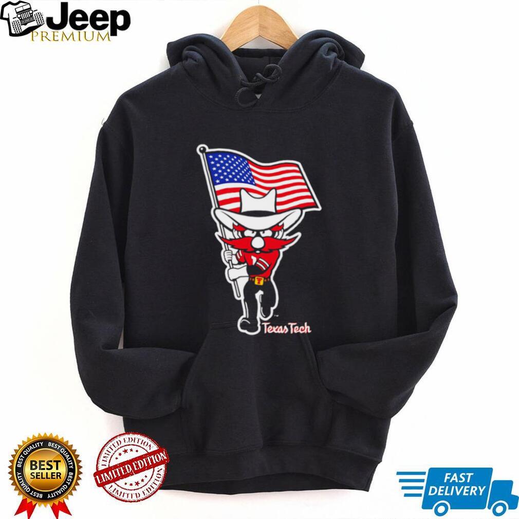 Texas Tech Red Raiders Mascot American Flag Patriotic T Shirt Texas Tech Red Raiders Mascot American Flag Patriotic T Shirt