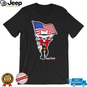 Texas Tech Red Raiders Mascot American Flag Patriotic T Shirt
