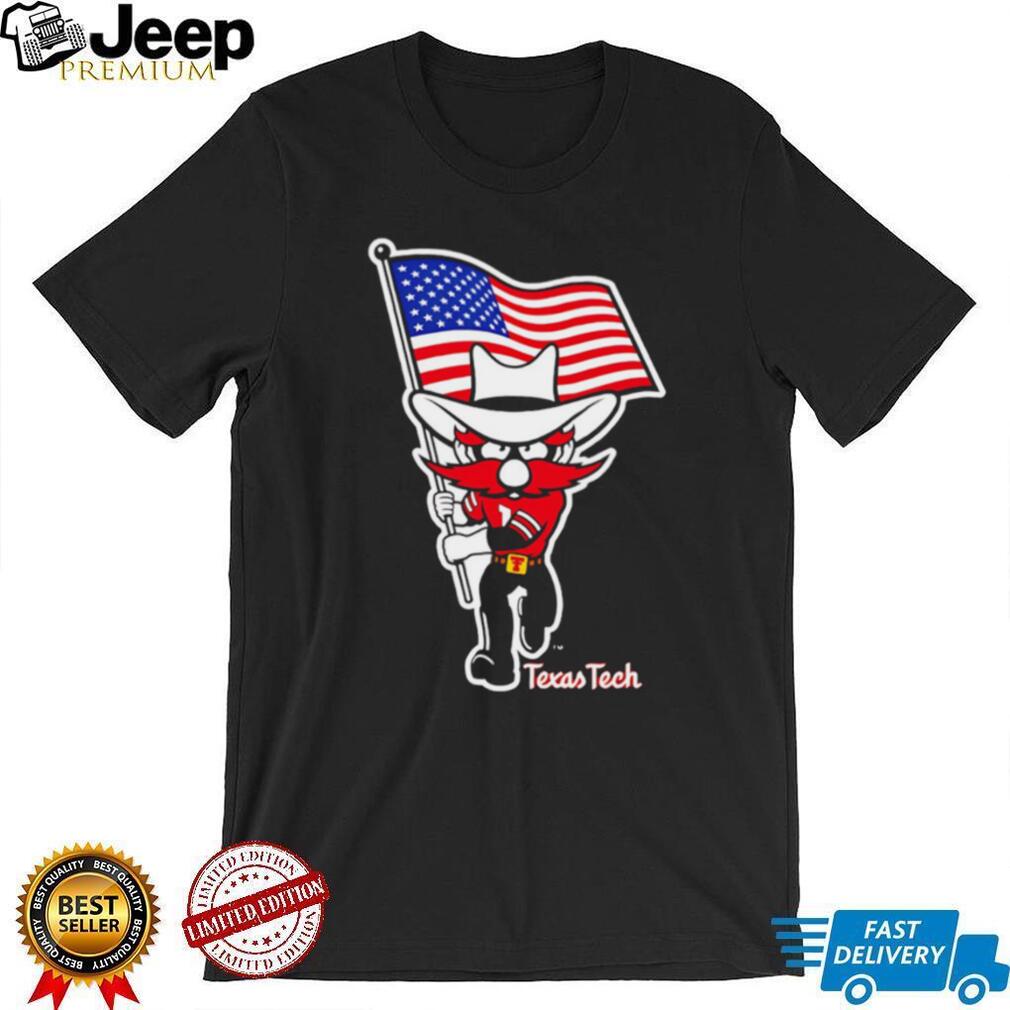 Texas Tech Red Raiders Mascot American Flag Patriotic T Shirt Texas Tech Red Raiders Mascot American Flag Patriotic T Shirt