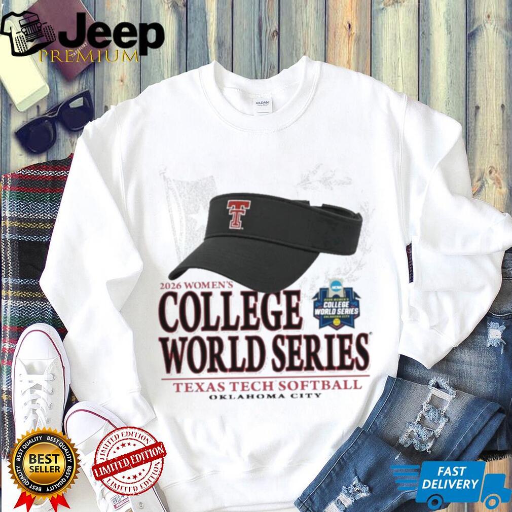 Texas Tech Softball 2026 WCWS Rally Caps White T Shirt Texas Tech Softball 2026 WCWS Rally Caps White T Shirt