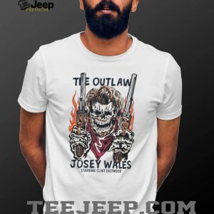 The Outlaw Josey Wales Clint Eastwood Skull Cowboy T Shirt