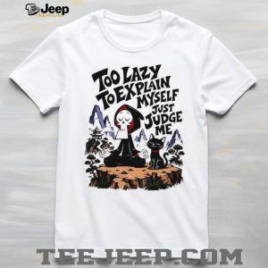 Too Lazy To Explain Myself Grim Reaper Cat Yoga T Shirt