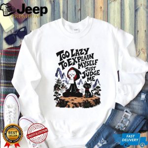 Too Lazy To Explain Myself Grim Reaper Cat Yoga T Shirt