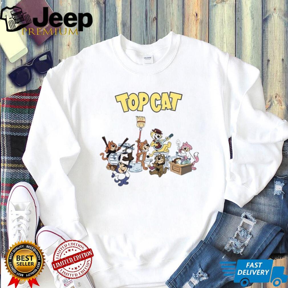 Top Cat Alley Cartoon Band Nostalgia T Shirt Top Cat Alley Cartoon Band Nostalgia T Shirt
