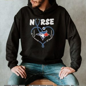 Toronto Blue Jays Nurse Work Of Heart Stethoscope Maple Leaf T Shirt