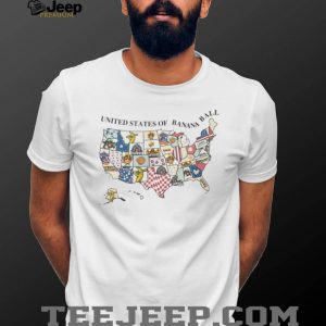 United States Of Banana Ball Team Mascot US Map Graphic T Shirt United States Of Banana Ball Team Mascot US Map Graphic T Shirt
