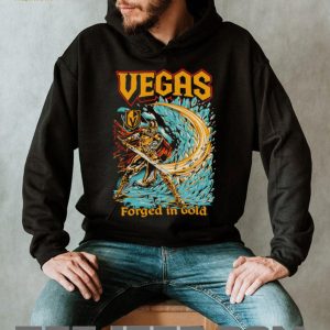 Vegas Golden Knights Forged In Gold Knight Warrior Hockey T Shirt