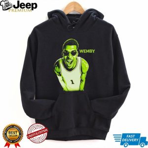Victor Wembanyama Wemby Green Alien Face Basketball T Shirt
