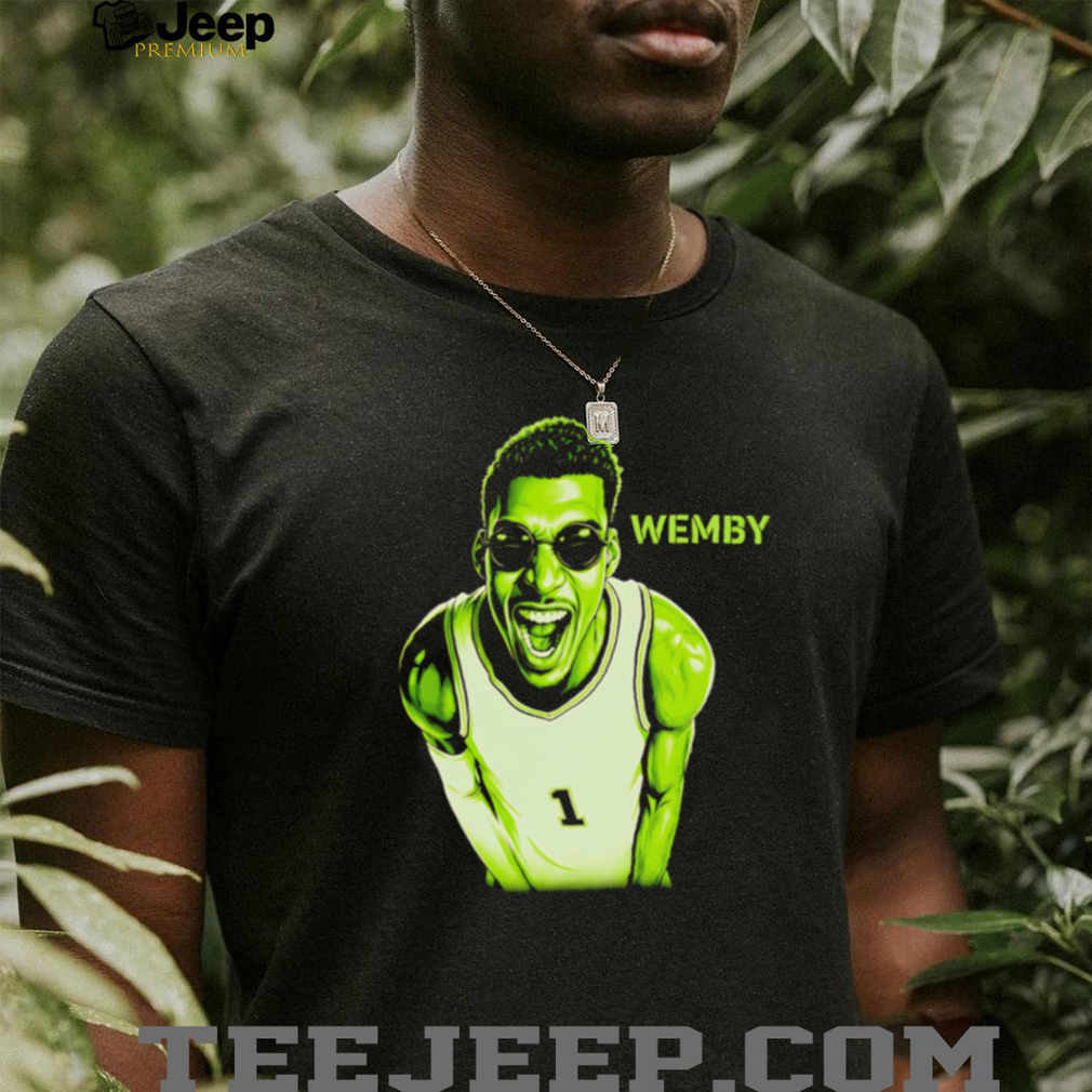 Victor Wembanyama Wemby Green Alien Face Basketball T Shirt Victor Wembanyama Wemby Green Alien Face Basketball T Shirt