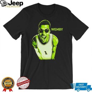 Victor Wembanyama Wemby Green Alien Face Basketball T Shirt