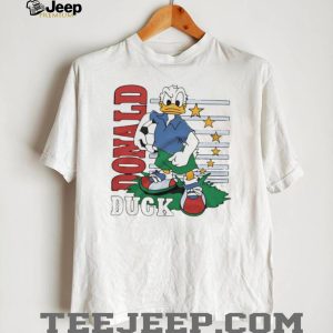 Vintage Donald Duck Soccer Player Cartoon Sports Graphic T Shirt