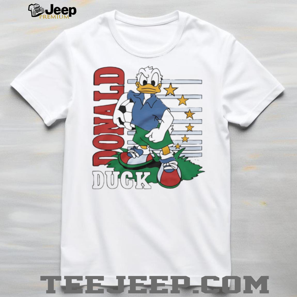 Vintage Donald Duck Soccer Player Cartoon Sports Graphic T Shirt Vintage Donald Duck Soccer Player Cartoon Sports Graphic T Shirt
