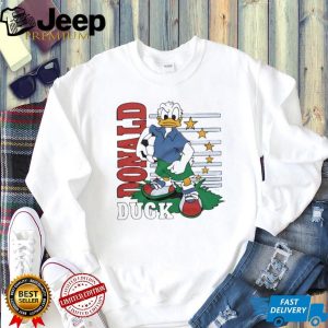 Vintage Donald Duck Soccer Player Cartoon Sports Graphic T Shirt
