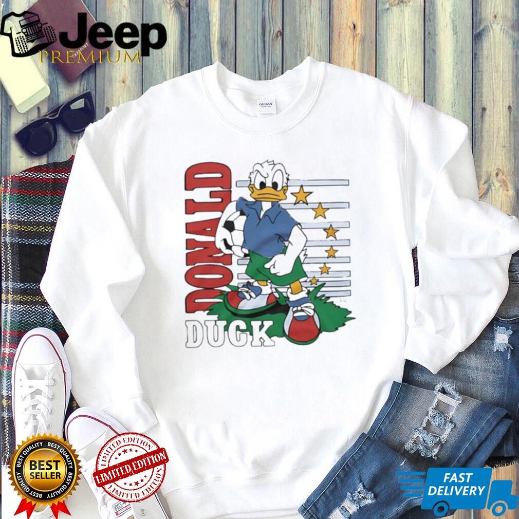Vintage Donald Duck Soccer Player Cartoon Sports Graphic T Shirt Vintage Donald Duck Soccer Player Cartoon Sports Graphic T Shirt