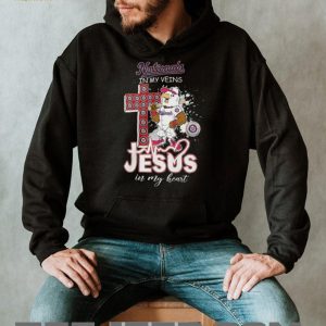 Washington Nationals Screech Eagle Mascot Cross Heartbeat Jesus In My Heart T Shirt