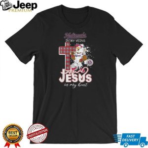 Washington Nationals Screech Eagle Mascot Cross Heartbeat Jesus In My Heart T Shirt