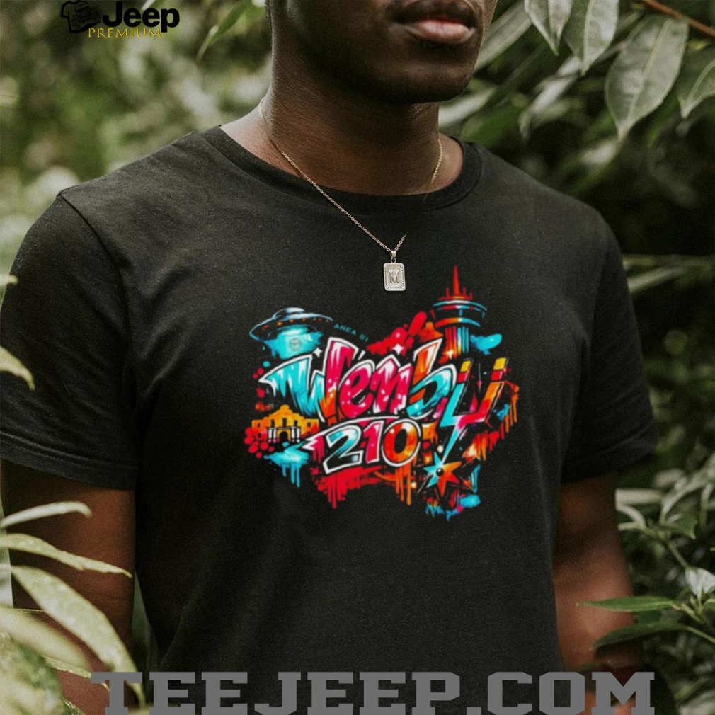 Wemby 210 San Antonio Graffiti Style Alien Basketball T Shirt Wemby 210 San Antonio Graffiti Style Alien Basketball T Shirt