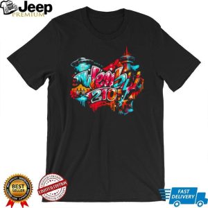 Wemby 210 San Antonio Graffiti Style Alien Basketball T Shirt