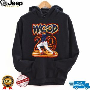 Wood 29 Baseball Batter Flame T Shirt